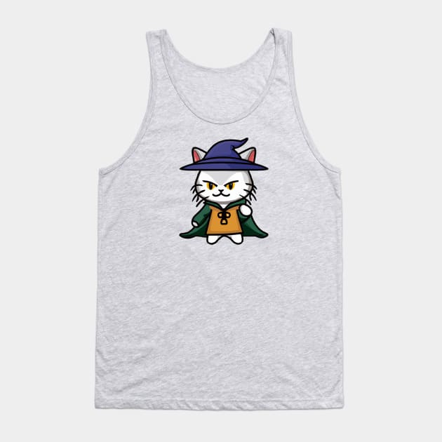 Evil Cat Wizard Tank Top by Quid's Stuff